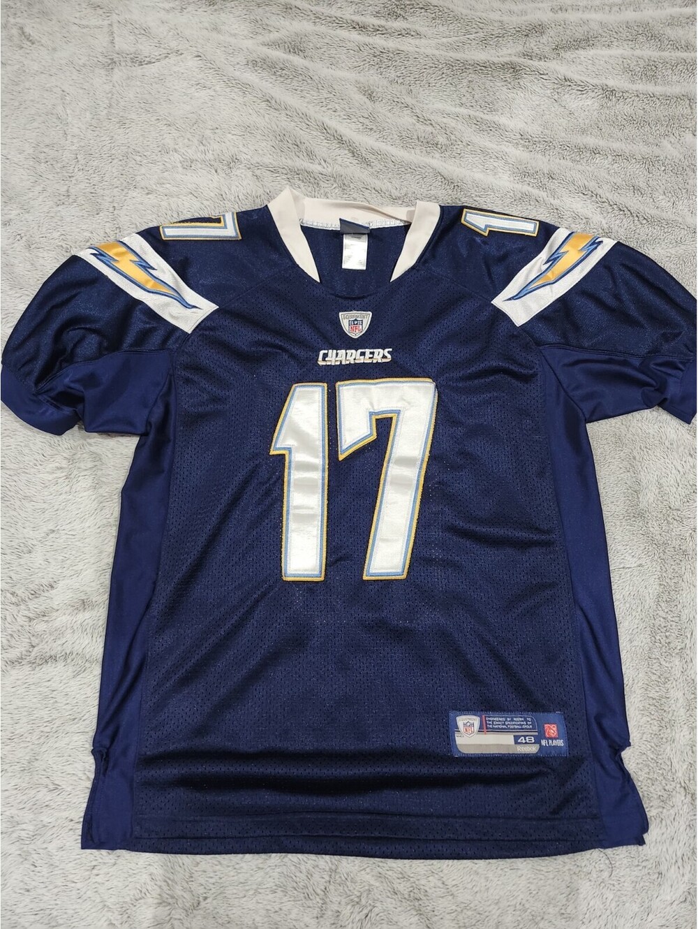 Phillip Rivers San Diego Chargers Reebok RBK NFL Jersey Navy Blue Size 48